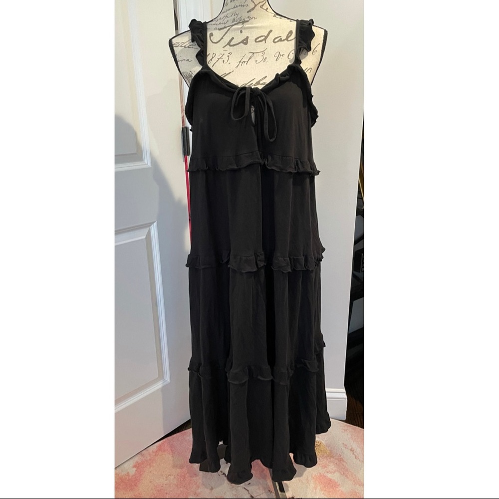 J. Crew Black Ruffle Sundress!